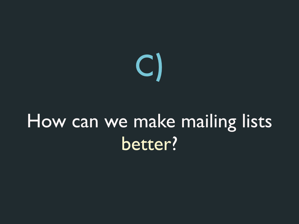 mailing lists