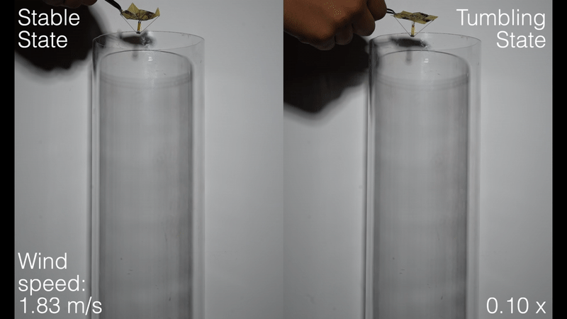 Teaser for Solar-powered Shape-changing Origami Microfliers