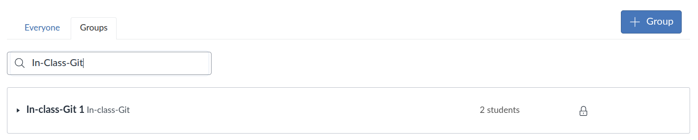 Groups tab